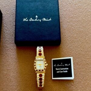 Danbury Mint Gold and Red Women's Watch